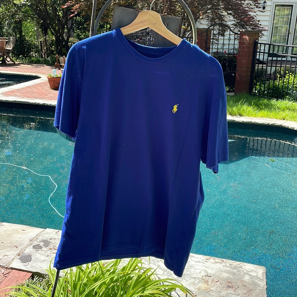 Polo size large, royal blue